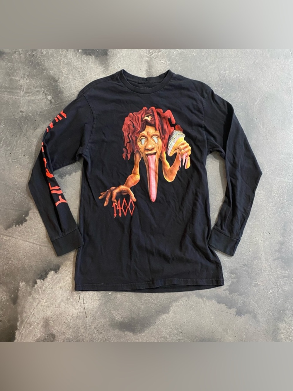 Trippie Redd Life's A Trip 1400 Long Sleeve Graphic Rap T Shirt Unisex Sz Small